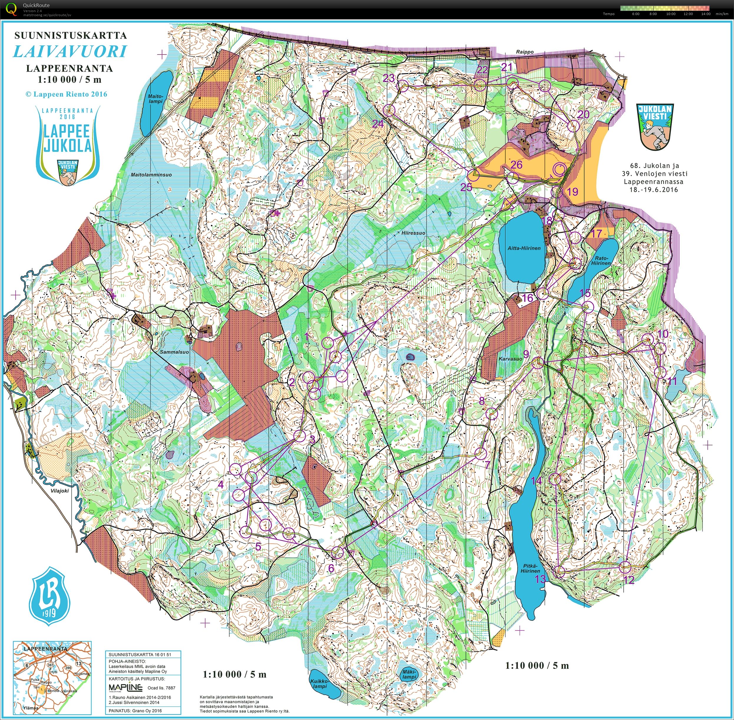 Lappee-Jukola, 3:e sträckan (2016-06-19)