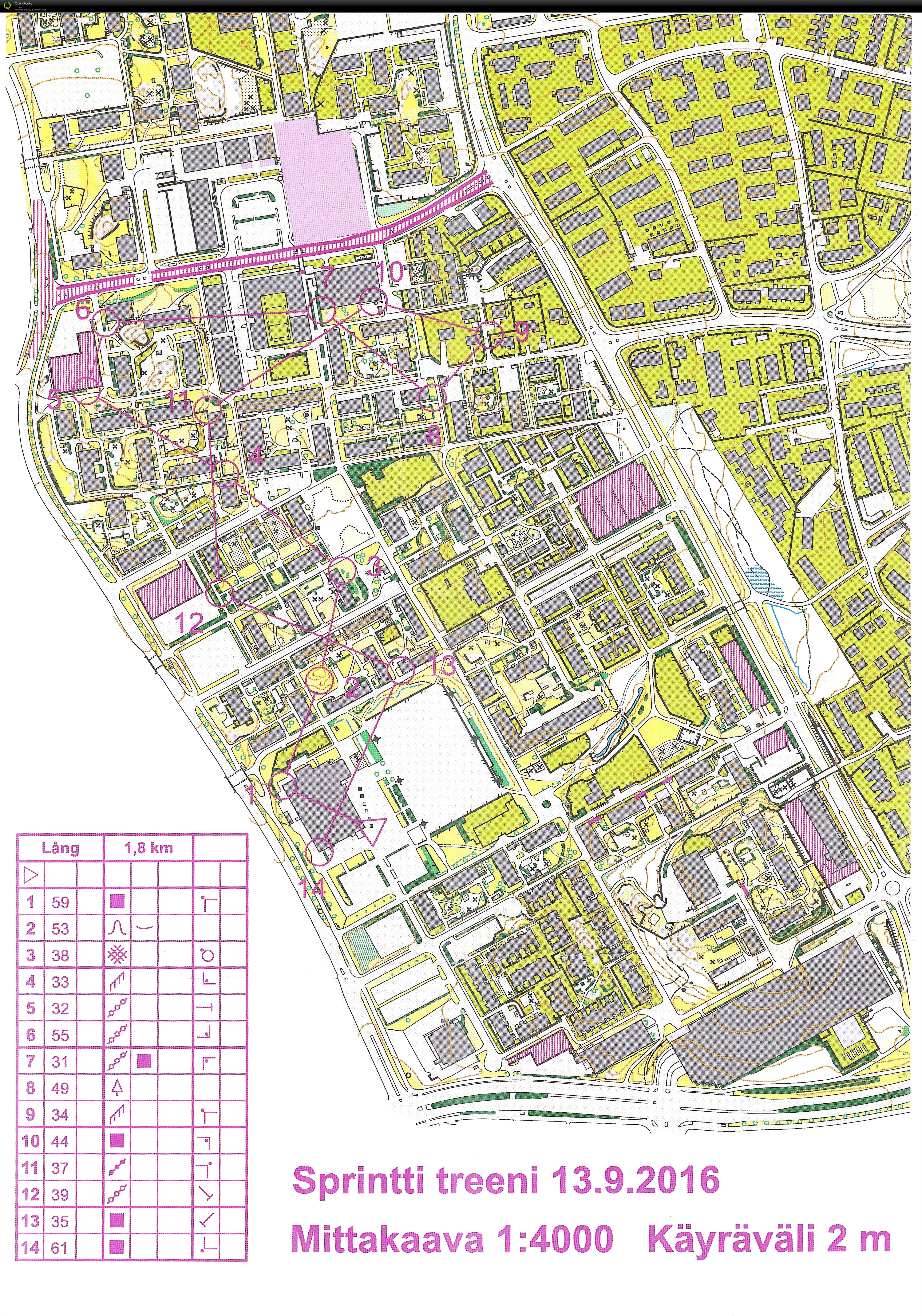 Sprintträning, karta 2 (2016-09-13)