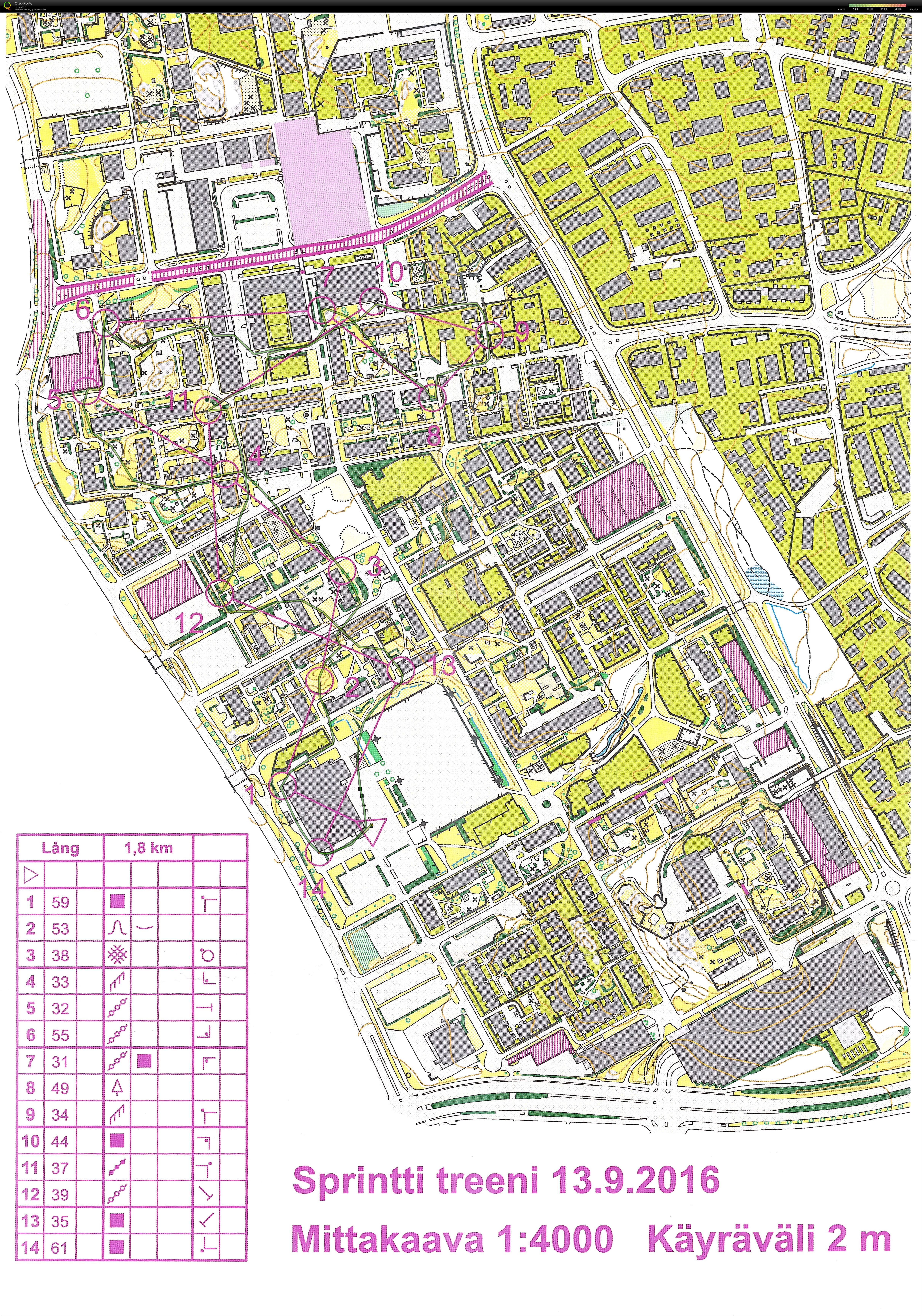 Sprintträning, karta 2 (2016-09-13)