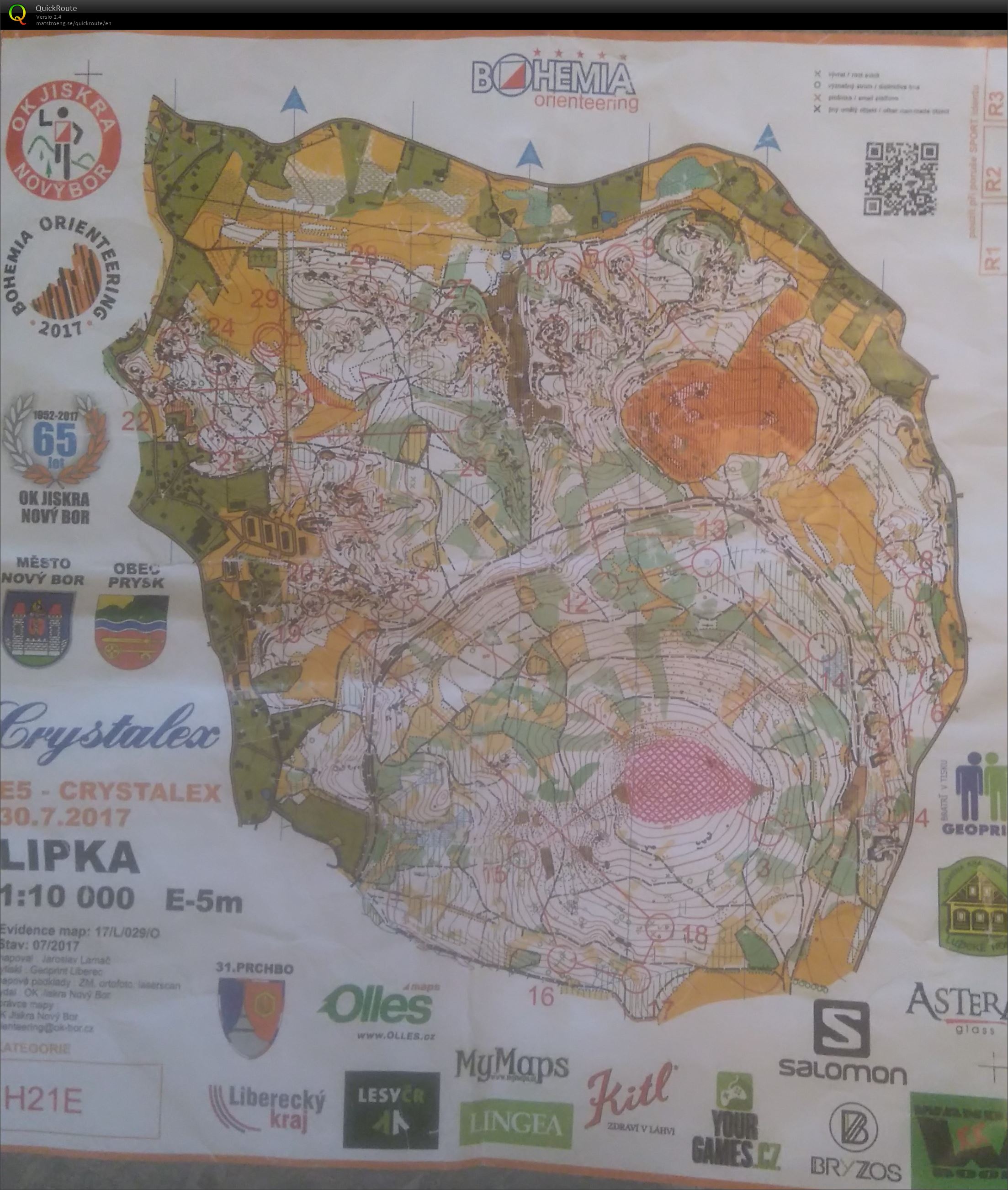 Bohemia Orienteering 2017 dag 5 H21E (30-07-2017)