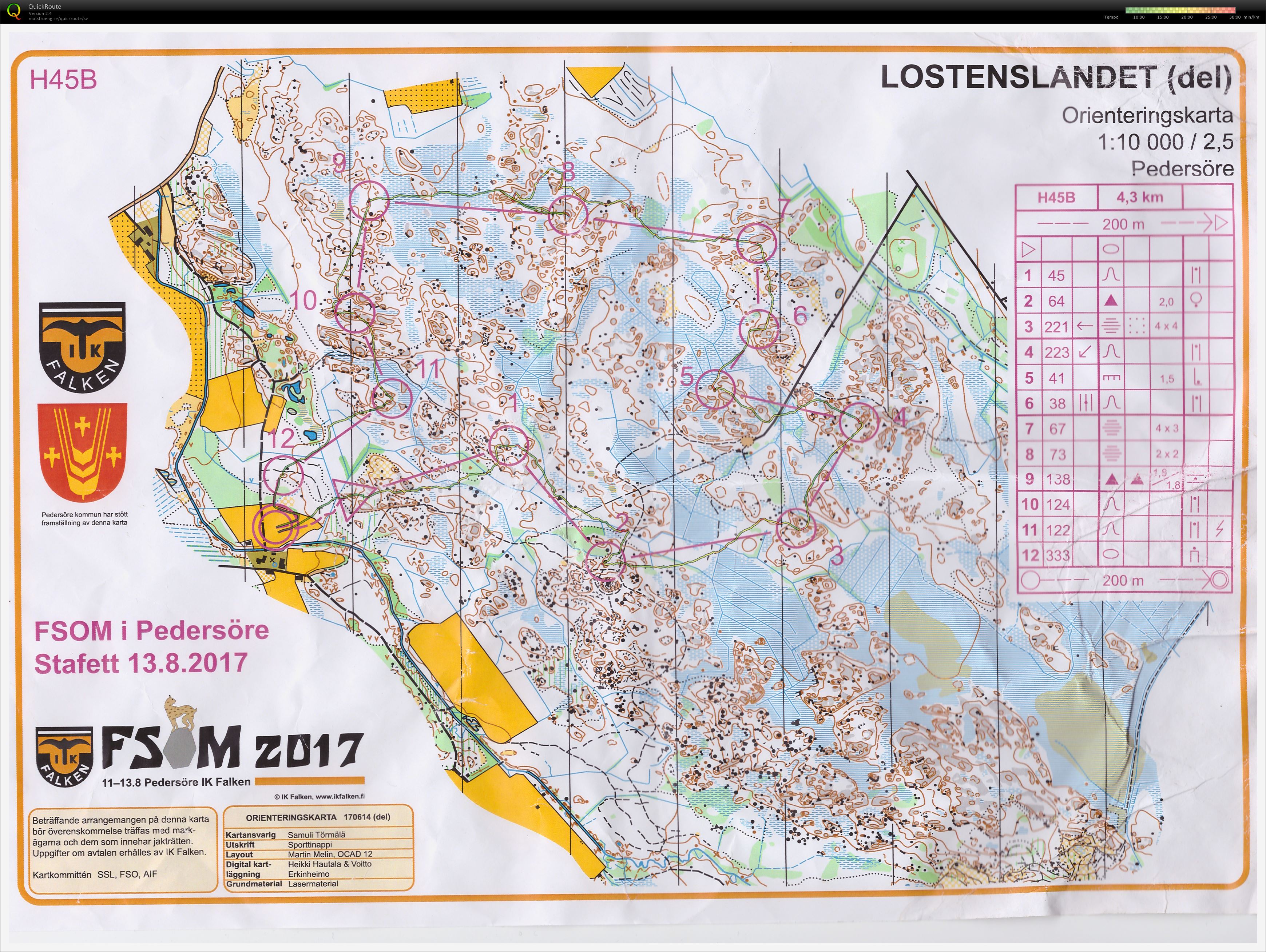 FSOM 2017, Budkavle (13/08/2017)